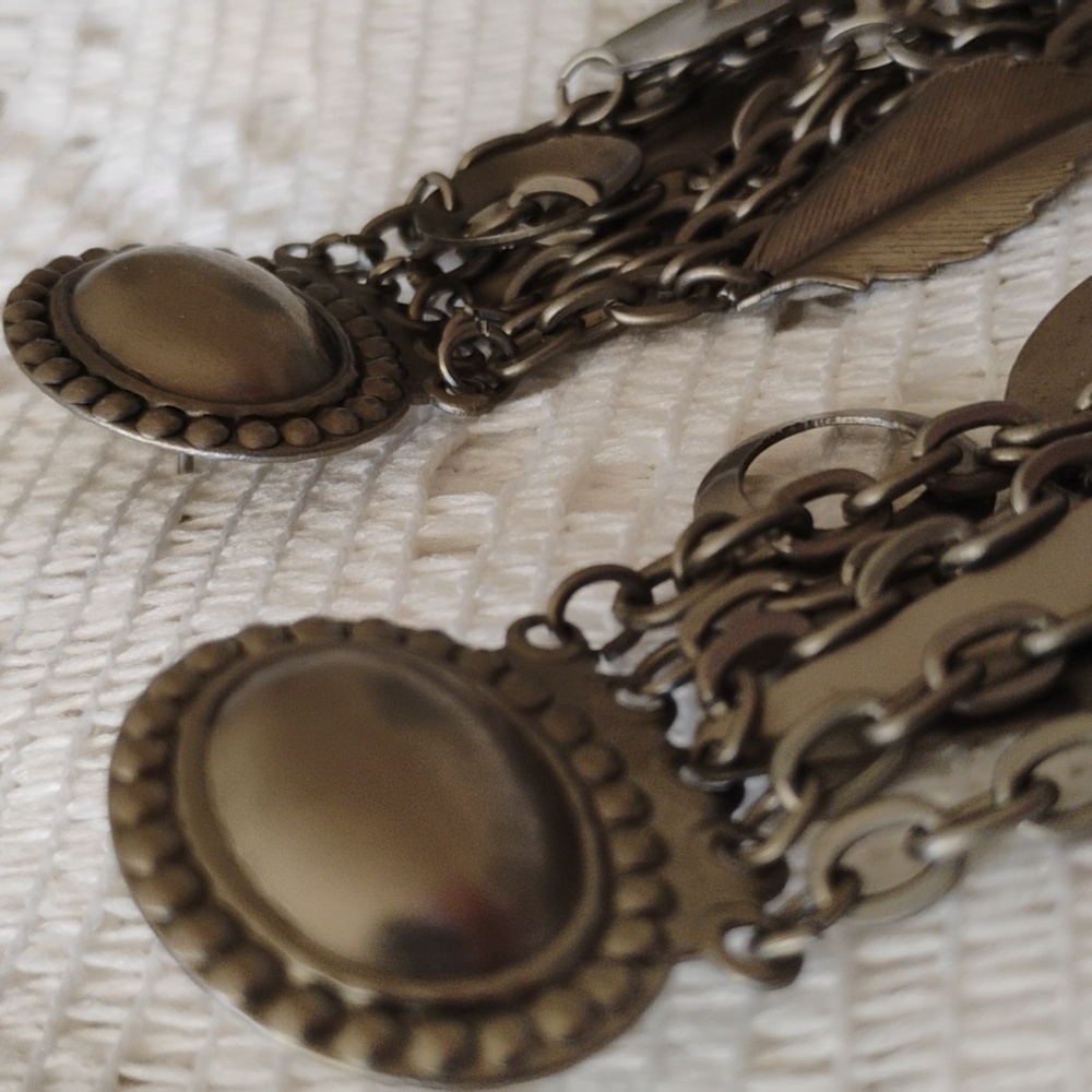 Boho Statement Pierced Earrings - image 7